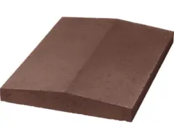 Mauerabdeckung Satteldach braun 49 x 40 x 3,5 - 5,5 - 3,5 cm