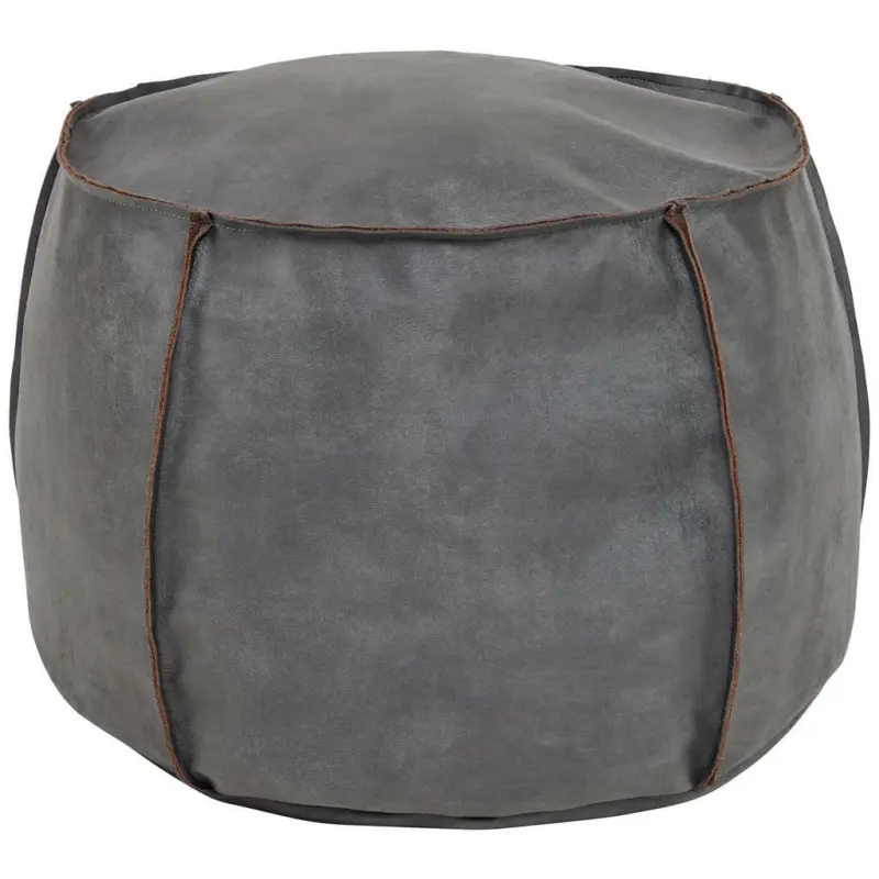 Hocker in Textil, Leder Anthrazit