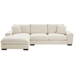 Ecksofa in Bouclé Creme