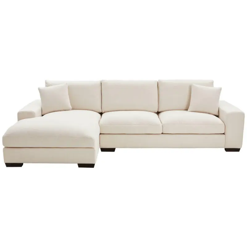 Ecksofa in Bouclé Creme