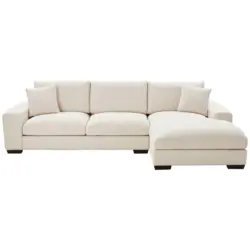 Ecksofa in Bouclé Creme