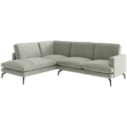 Ecksofa in Flachgewebe Grau