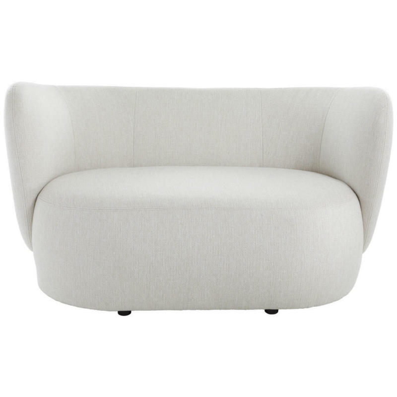 Zweisitzer-Sofa in Bouclé Creme