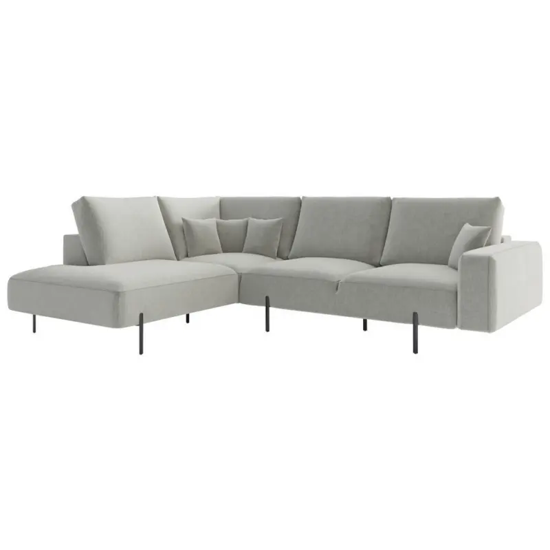 Ecksofa in Flachgewebe Creme