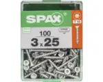 Hornbach Spax Universalschraube Senkkopf Stahl gehärtet T 10, Holz-Vollgewinde 3x25 mm, 100 Stück