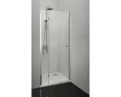 Pendeltür für Nische und Seitenwand Sanotechnik Smartflex D12120L 1200x1950 mm Anschlag links Echtglas Klar hell chromoptik