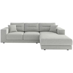 Ecksofa in Flachgewebe Beige