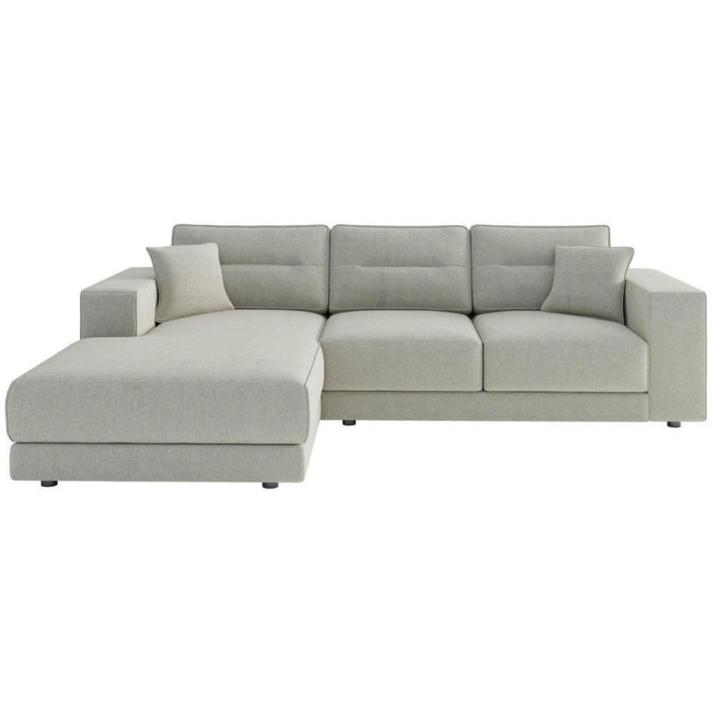 Ecksofa in Flachgewebe Beige