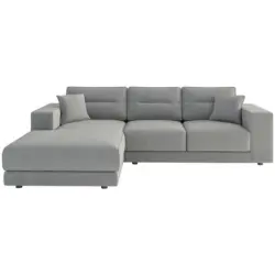 Ecksofa in Flachgewebe Beige