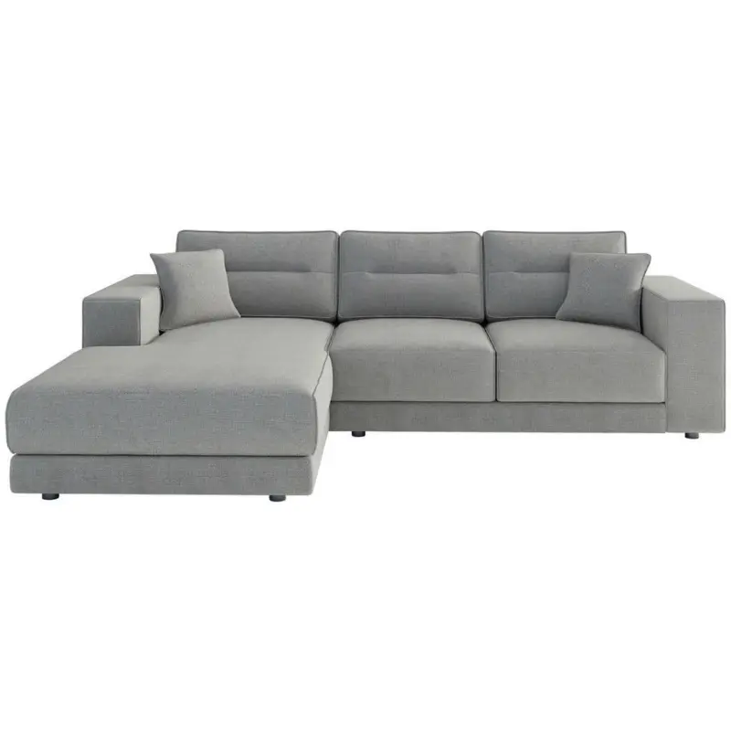 Ecksofa in Flachgewebe Beige