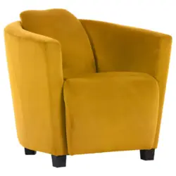 Sessel in Mikrofaser Braun, Orange