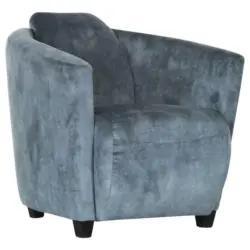 Sessel in Mikrofaser Hellgrau, Hellblau