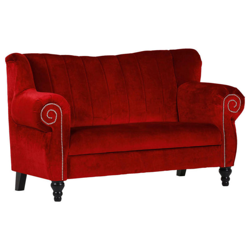 Sofa in Chenille Rot