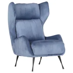 Sessel in Flachgewebe Blau