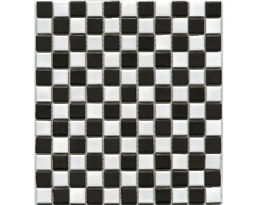 Keramikmosaik BM 148 30,2x33,0 cm weiß schwarz