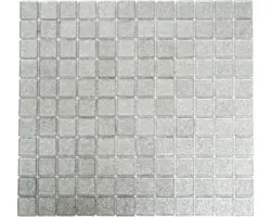 Glasmosaik CM 4SB6 30,2x32,7 cm silber