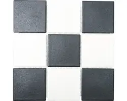 Keramikmosaik RAT 148 30,0x30,0 cm schwarz weiß