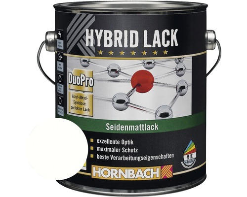 HORNBACH Buntlack Hybridlack Möbellack seidenmatt glacierweiß 2 l