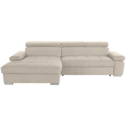 Eckschlafsofa in Velours Beige