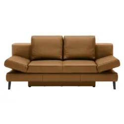 Schlafsofa in Echtleder Braun