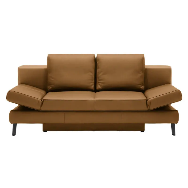 Schlafsofa in Echtleder Braun
