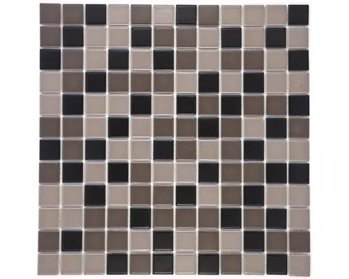 Keramikmosaik 33,0x33,0 cm schwarz braun