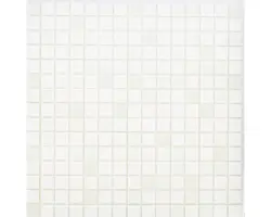 Glasmosaik 32,7x32,7 cm weiß mix