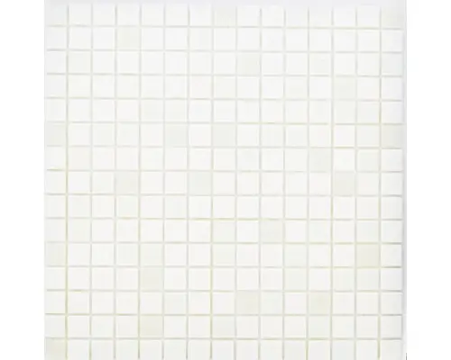Glasmosaik 32,7x32,7 cm weiß mix