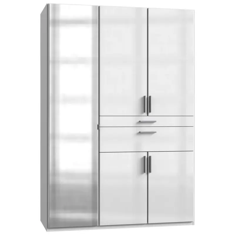 Drehtürenschrank in Weiß