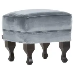 Hocker in Textil Grau
