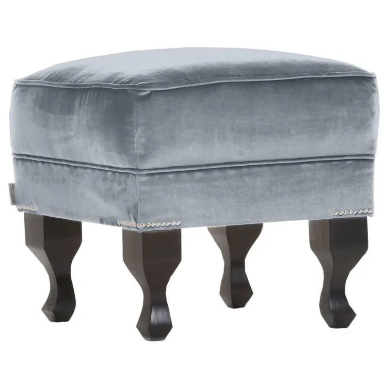 Hocker in Textil Grau