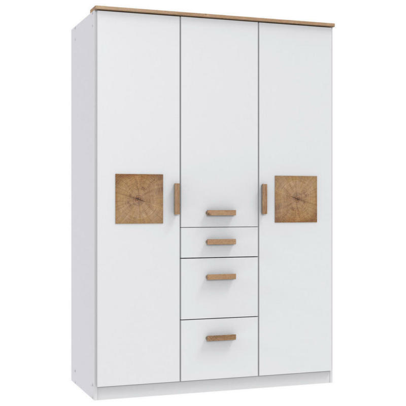 Drehtürenschrank in Weiß