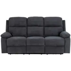 Dreisitzer-Sofa in Chenille Dunkelgrau