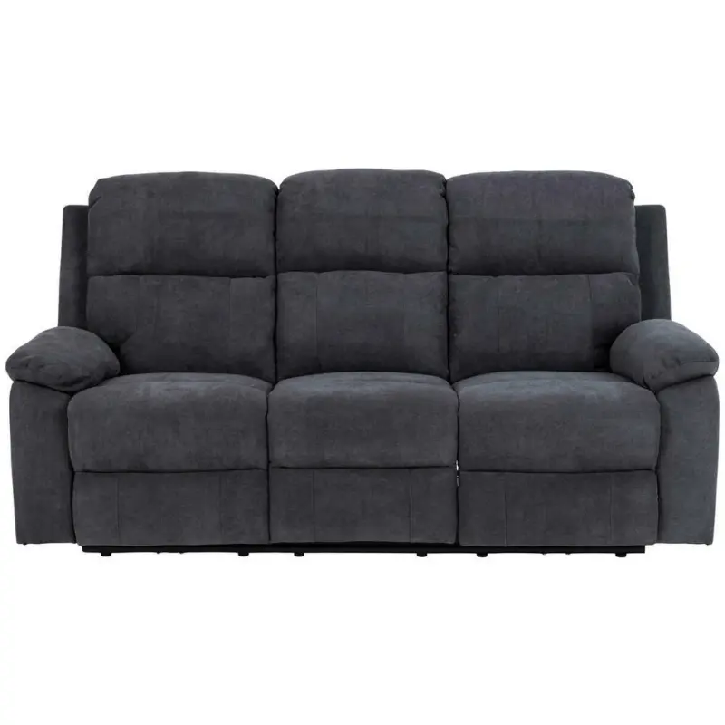 Dreisitzer-Sofa in Chenille Dunkelgrau