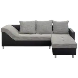 Ecksofa in Webstoff Grau