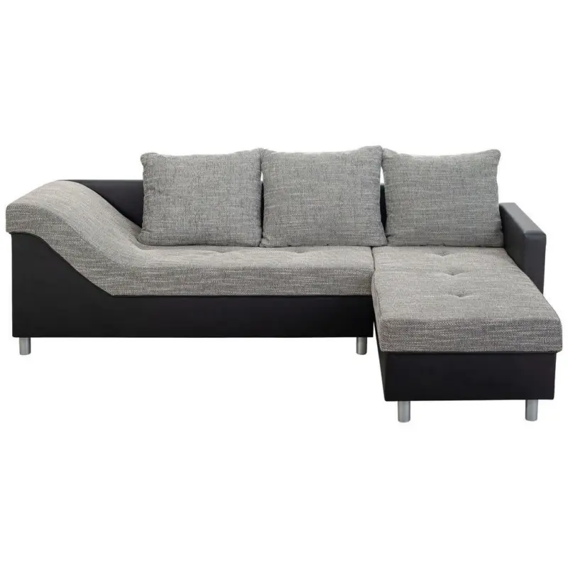 Ecksofa in Webstoff Grau