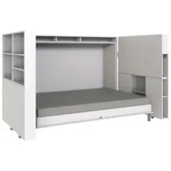 Bett&uuml;berbau in Wei&szlig;