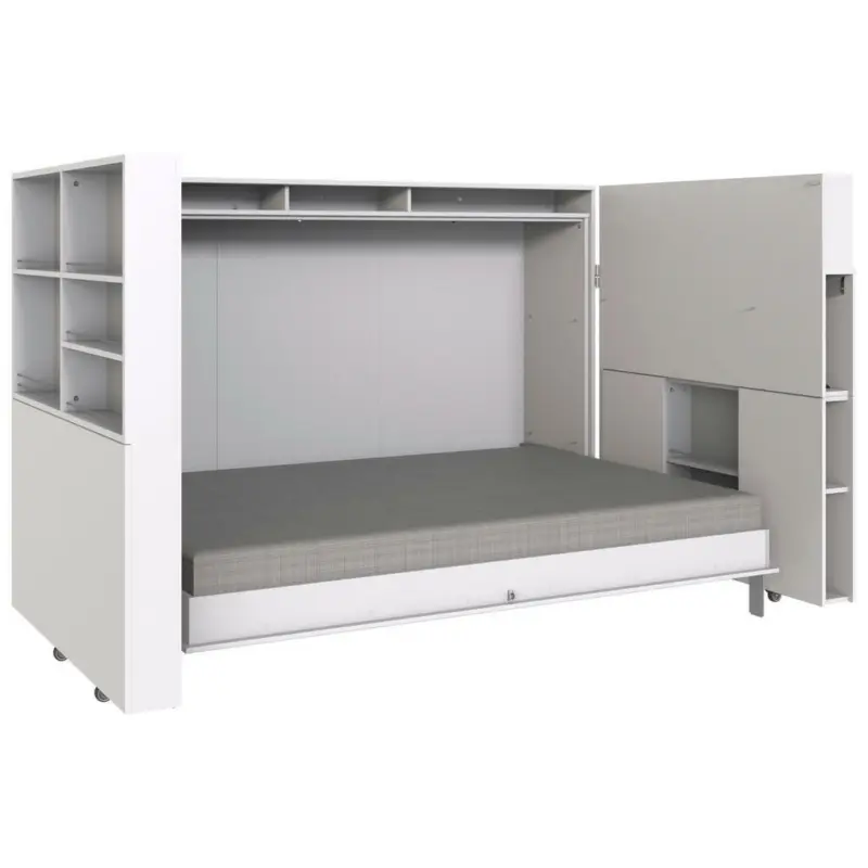 Bett&uuml;berbau in Wei&szlig;