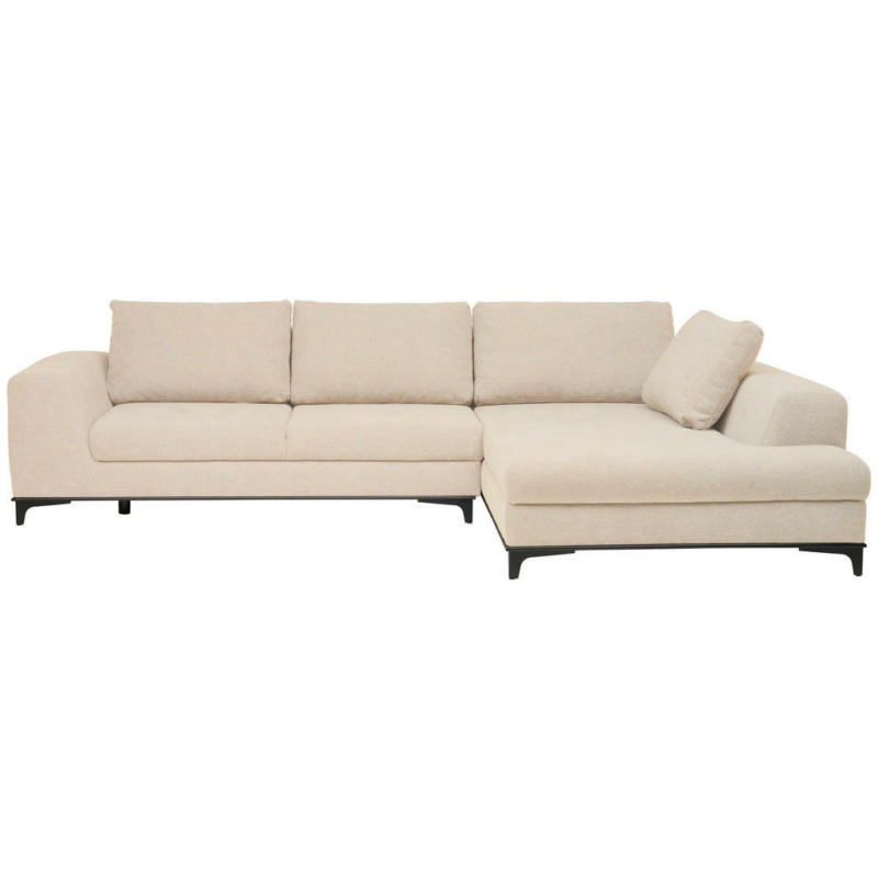 Ecksofa in Webstoff Creme