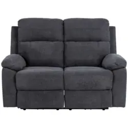 Zweisitzer-Sofa in Chenille Dunkelgrau