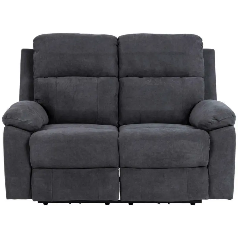 Zweisitzer-Sofa in Chenille Dunkelgrau