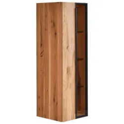 Hängevitrine in Graphitfarben, Naturfarben