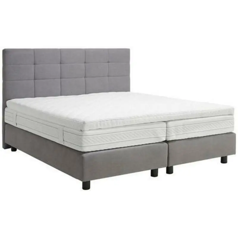 Boxspringbett in Webstoff Grau
