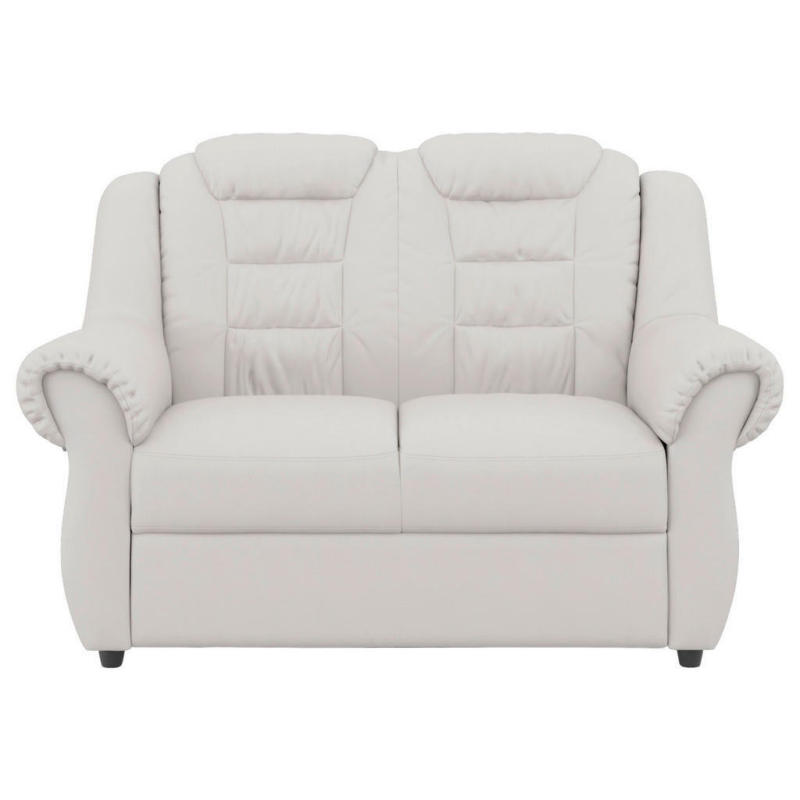 Zweisitzer-Sofa in Lederlook Weiß