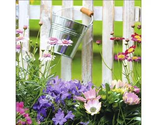 Glasbild Lovely garden II 20x20 cm