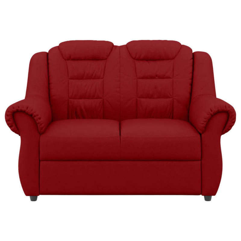 Zweisitzer-Sofa in Lederlook Rot