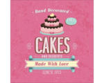 Hornbach Glasbild Cakes Made With Love 30x30 cm GLA932
