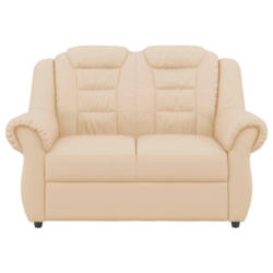 Zweisitzer-Sofa in Lederlook Beige