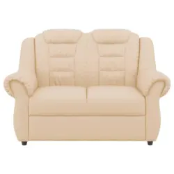 Zweisitzer-Sofa in Lederlook Beige