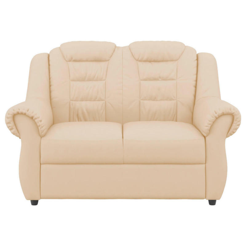 Zweisitzer-Sofa in Lederlook Beige